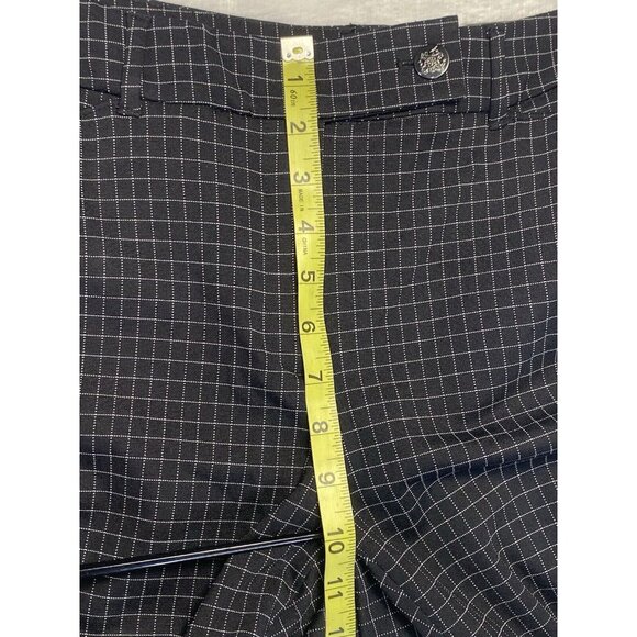 White House Black Market Black and White Tapered Grid Effortless Womens Sz 4 R - Picture 3 of 13